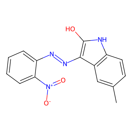 5-Methyl-3-[2-(2-nitrophenyl)hydrazinyl]indol-2-one structure