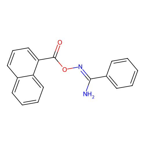 N'-[(naphthalen-1-ylcarbonyl)oxy]benzenecarboximidamide structure