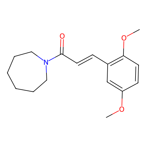 1-[3-(2,5-Dimethoxyphenyl)acryloyl]azepane structure
