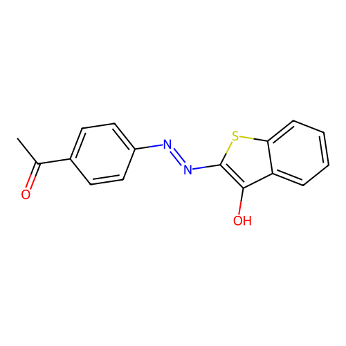 1-Benzothiophene-2,3-dione 2-[(4-acetylphenyl)hydrazone] structure