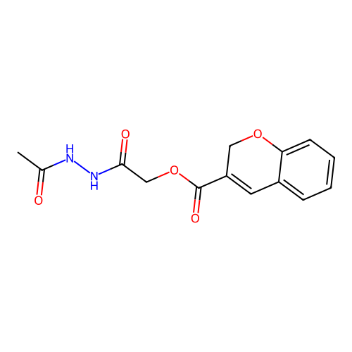 2-(2-Acetylhydrazinyl)-2-oxoethyl 2H-chromene-3-carboxylate structure