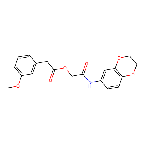 2-(2,3-Dihydro-1,4-benzodioxin-6-ylamino)-2-oxoethyl (3-methoxyphenyl)acetate structure