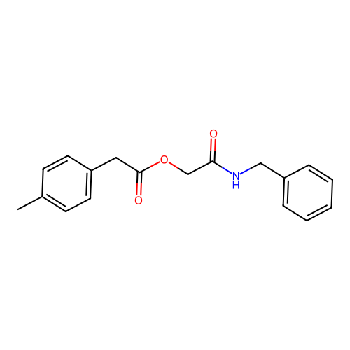 2-(Benzylamino)-2-oxoethyl (4-methylphenyl)acetate structure
