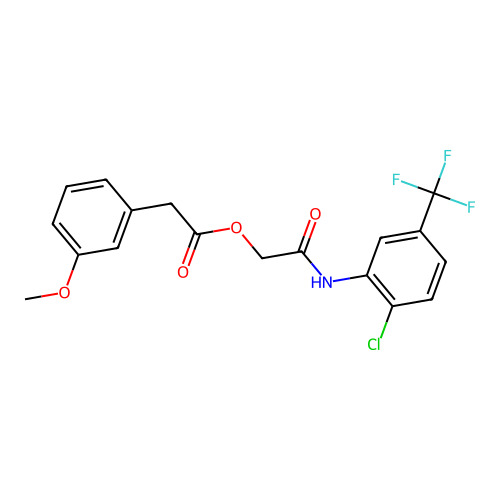 [2-[2-chloro-5-(trifluoromethyl)anilino]-2-oxoethyl] 2-(3-methoxyphenyl)acetate structure