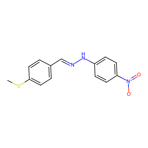 4-(Methylsulfanyl)benzaldehyde {4-nitrophenyl}hydrazone structure