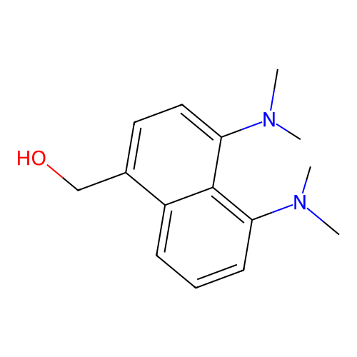 1-Naphthalenemethanol, 4,5-bis(dimethylamino)- structure