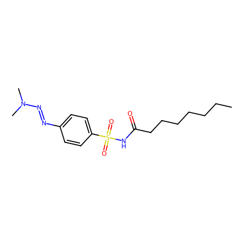 N-({4-[(dimethylamino)diazenyl]phenyl}sulfonyl)octanamide structure