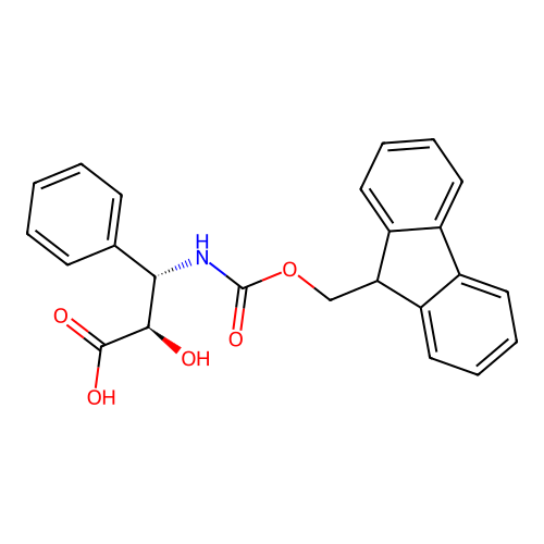 (2R,3S)-3-(Fmoc-amino)-2-hydroxy-3-phenyl-propanoic acid structure