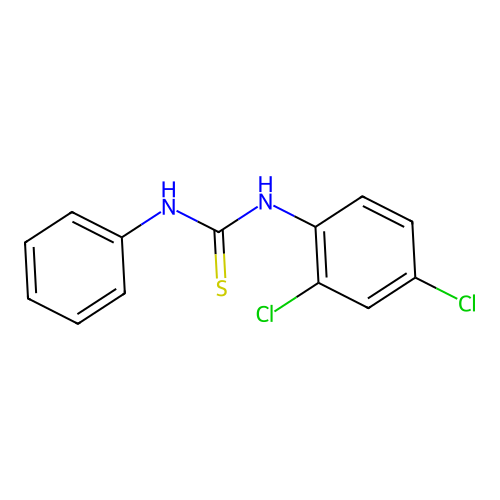 N-(2,4-dichlorophenyl)-N'-phenylthiourea structure