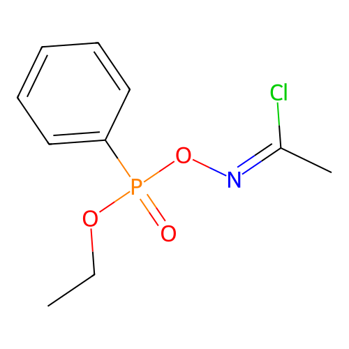 1-Chloro-N-(ethoxy-phenyl-phosphoryl)oxyethanimine structure