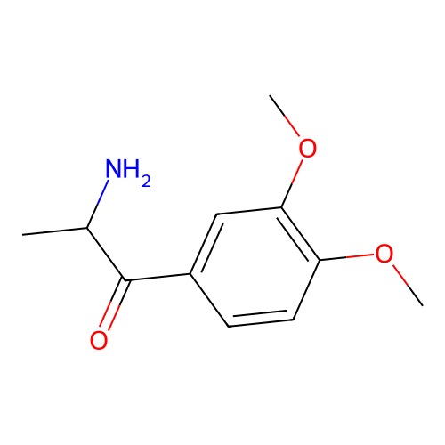 2-Amino-1-(3,4-dimethoxyphenyl)propan-1-one structure