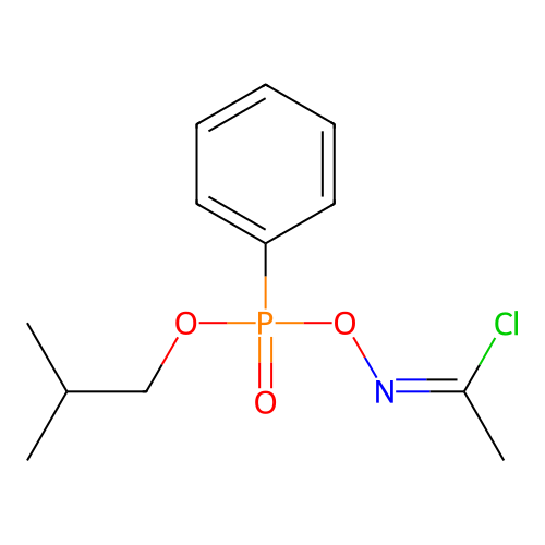 Ethanimidoyl chloride, N-(((2-methylpropoxy)phenylphosphinyl)oxy)- structure