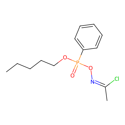 1-Chloro-N-(pentoxyphenylphosphoryl)oxyethanimine structure