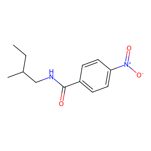 N-2-methylbutyl-4-nitrobenzamide structure