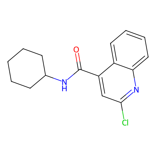 2-chloro-N-cyclohexylquinoline-4-carboxamide structure