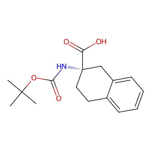 (S)-2-((tert-Butoxycarbonyl)amino)-1,2,3,4-tetrahydronaphthalene-2-carboxylic acid structure