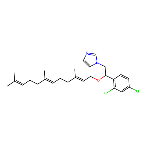 1-[2-(2,4-dichlorophenyl)-2-[(2E,6E)-3,7,11-trimethyldodeca-2,6,10-trienoxy]ethyl]imidazole structure