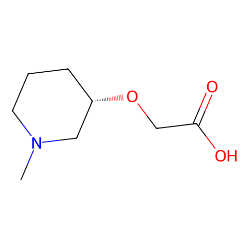 ((S)-1-Methyl-piperidin-3-yloxy)-acetic acid structure