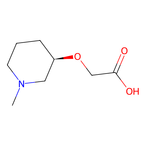 ((R)-1-Methyl-piperidin-3-yloxy)-acetic acid structure