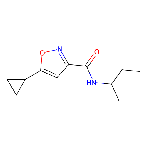 n-(Sec-butyl)-5-cyclopropylisoxazole-3-carboxamide structure