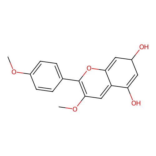 3-methoxy-2-(4-methoxyphenyl)-7H-chromene-5,7-diol structure