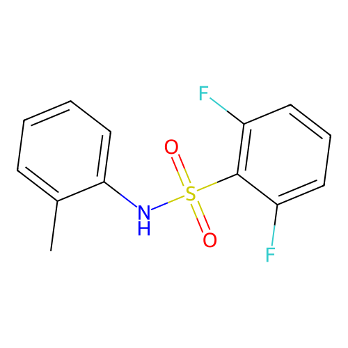 2,6-difluoro-N-(2-methylphenyl)benzenesulfonamide structure