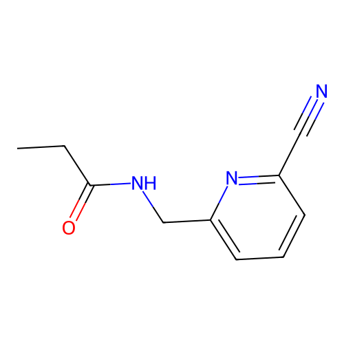N-[(6-cyanopyridin-2-yl)methyl]propanamide structure