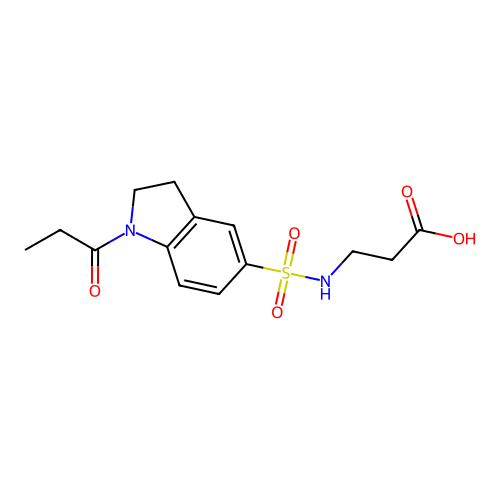 3-(1-Propionylindoline-5-sulfonamido)propanoic acid structure
