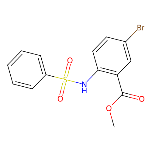 Methyl 2-(benzenesulfonamido)-5-bromobenzoate structure