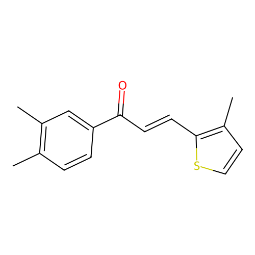 (2E)-1-(3,4-Dimethylphenyl)-3-(3-methylthiophen-2-yl)prop-2-en-1-one structure
