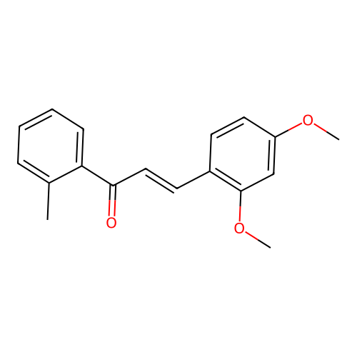 (2E)-3-(2,4-Dimethoxyphenyl)-1-(2-methylphenyl)prop-2-en-1-one structure