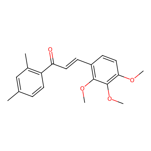 (2E)-1-(2,4-Dimethylphenyl)-3-(2,3,4-trimethoxyphenyl)prop-2-en-1-one structure