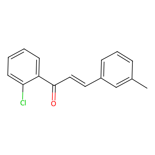 (2E)-1-(2-Chlorophenyl)-3-(3-methylphenyl)prop-2-en-1-one structure