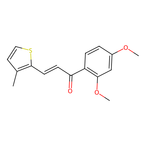 (2E)-1-(2,4-Dimethoxyphenyl)-3-(3-methylthiophen-2-yl)prop-2-en-1-one structure