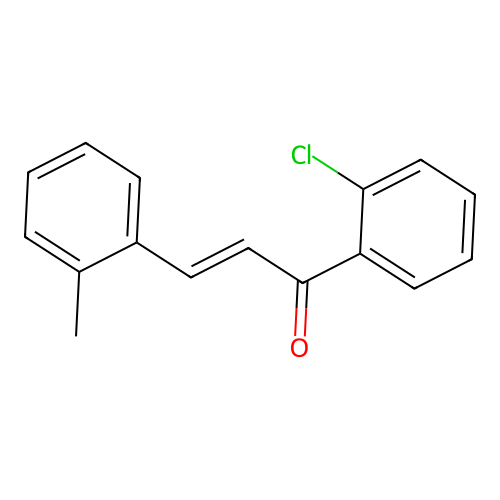 (2E)-1-(2-Chlorophenyl)-3-(2-methylphenyl)prop-2-en-1-one structure