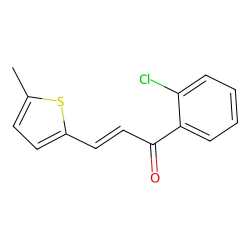 (2E)-1-(2-Chlorophenyl)-3-(5-methylthiophen-2-yl)prop-2-en-1-one structure