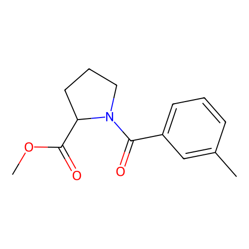 N-(间甲基苯甲酰)-L-脯氨酸甲酯 structure