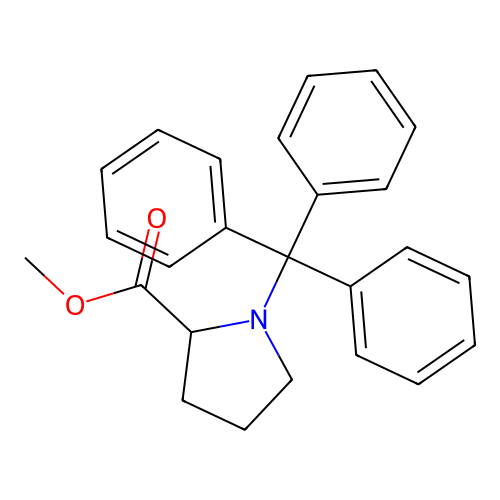 Methyl 1-tritylpyrrolidine-2-carboxylate structure