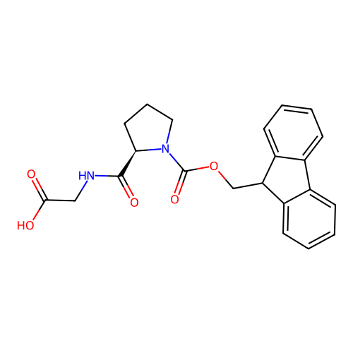 1-Fmoc-D-prolyl-glycine structure