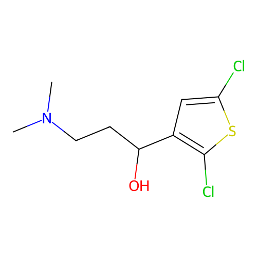 1-(2,5-Dichloro-3-thienyl)-3-(dimethylamino)-1-propanol structure