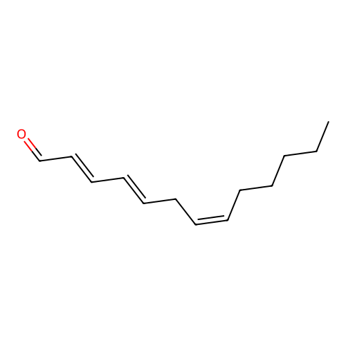 (2E,4Z,7Z)-2,4,7-Tridecatrienal structure