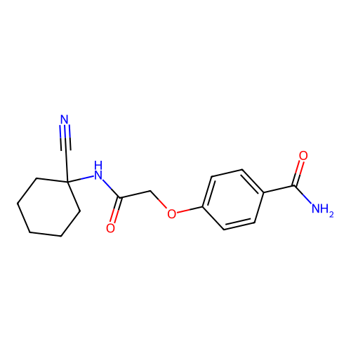 4-{[(1-Cyanocyclohexyl)carbamoyl]methoxy}benzamide structure