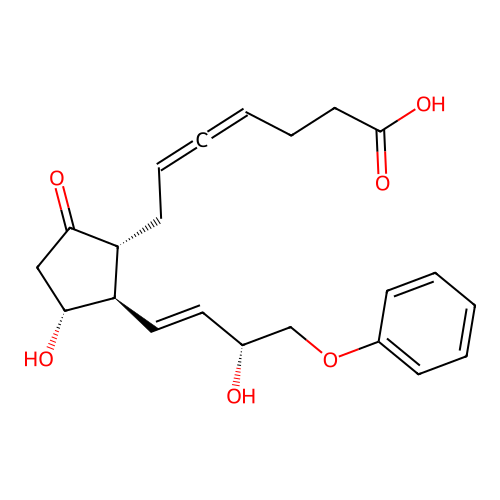4,5-Heptadienoic acid, 7-(3-hydroxy-2-(3-hydroxy-4-phenoxy-1-butenyl)-5-oxocyclopentyl)-, (1R-(1alpha(R*),2beta(1E,3R*),3alpha))- structure