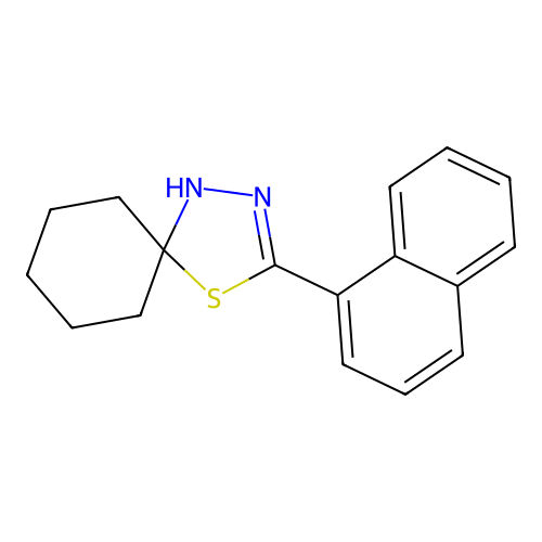 3-(Naphthalen-1-yl)-4-thia-1,2-diazaspiro[4.5]dec-2-ene structure