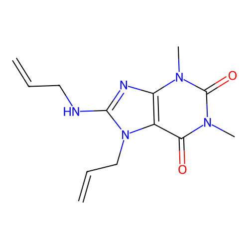 1,3-Dimethyl-7-prop-2-enyl-8-(prop-2-enylamino)-1,3,7-trihydropurine-2,6-dione structure