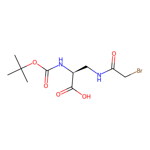 (S)-3-(2-Bromoacetamido)-2-((tert-butoxycarbonyl)amino)propanoic acid structure