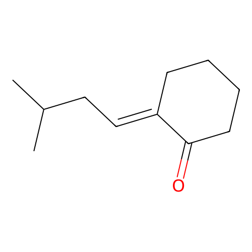 (E)-2-(3-Methylbutylidene)cyclohexanone structure