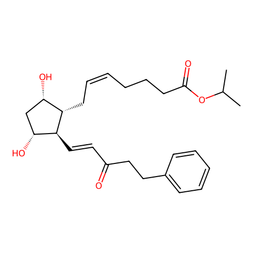 15-Keto-17-phenyl-18,19,20-trinor-pgf2alpha-1-isopropyl ester structure