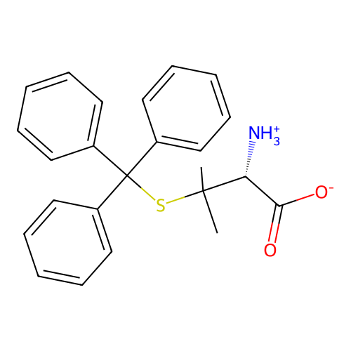 (2R)-2-azaniumyl-3-methyl-3-tritylsulfanylbutanoate structure