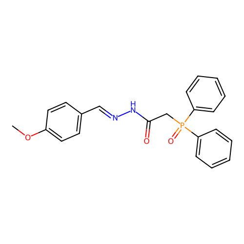 Acetic acid, (diphenylphosphinyl)-, ((4-methoxyphenyl)methylene)hydrazide structure